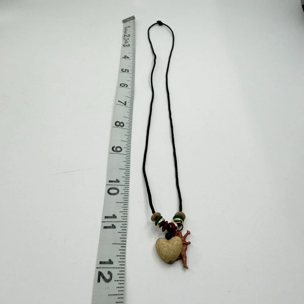 Y2K Romantic Cupid Heart Necklace Bohemian Cord Statement Jewelry Gift Unique